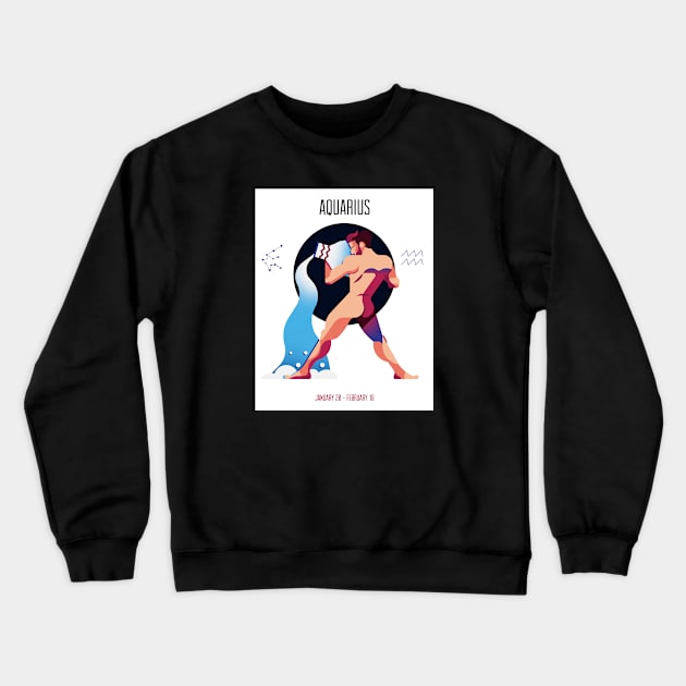 Aquarius Crewneck Sweatshirt by jamesboast